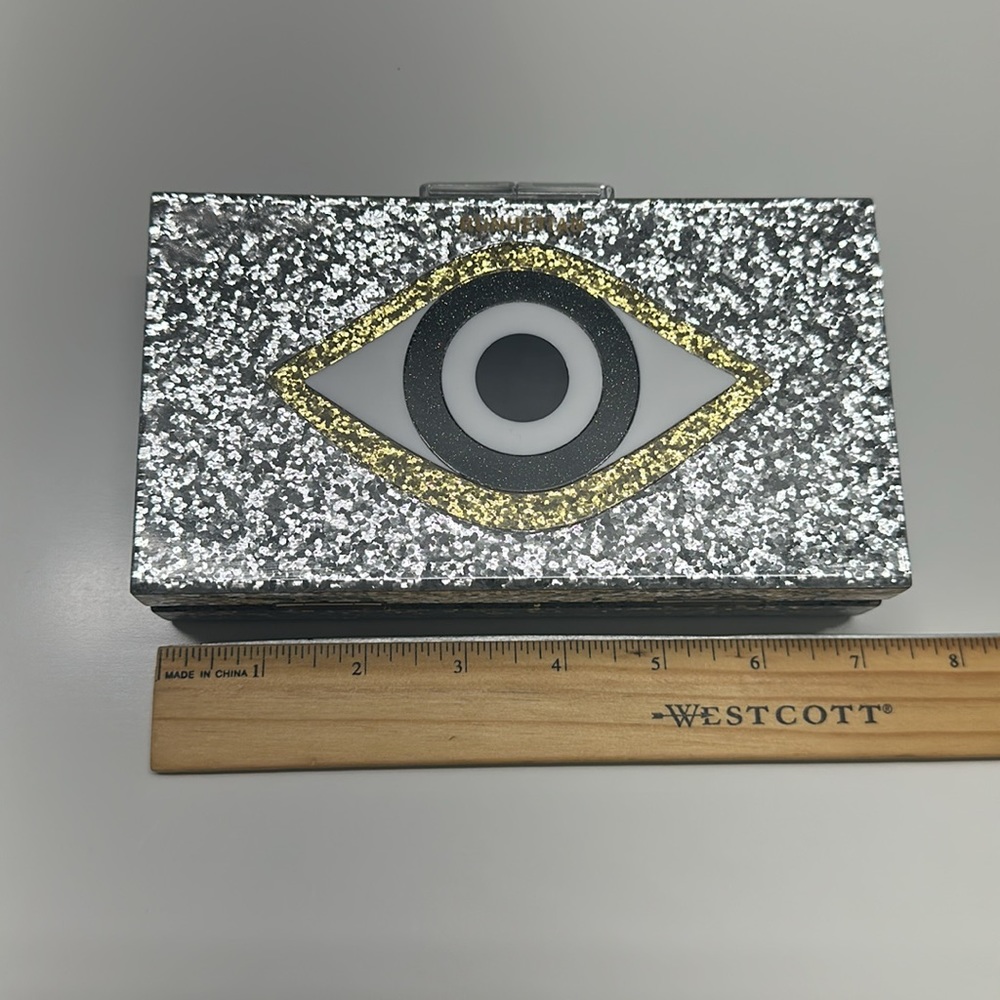 Sequined Eye Box Rectangular Clutch - image 4